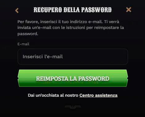 Opzioni di Reset della Password